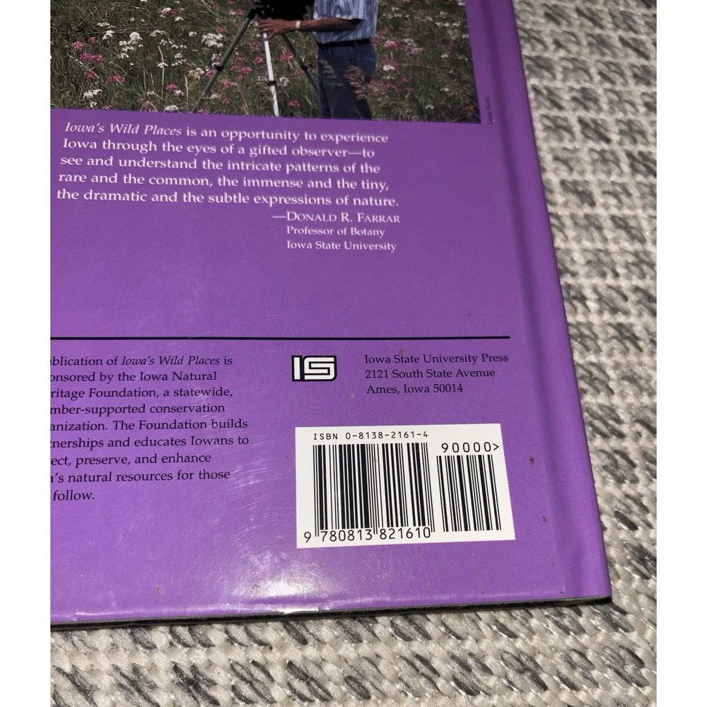Iowa's Wild Places: An Exploration Carl Kurtz Vintage 1996 Hardcover First Ed